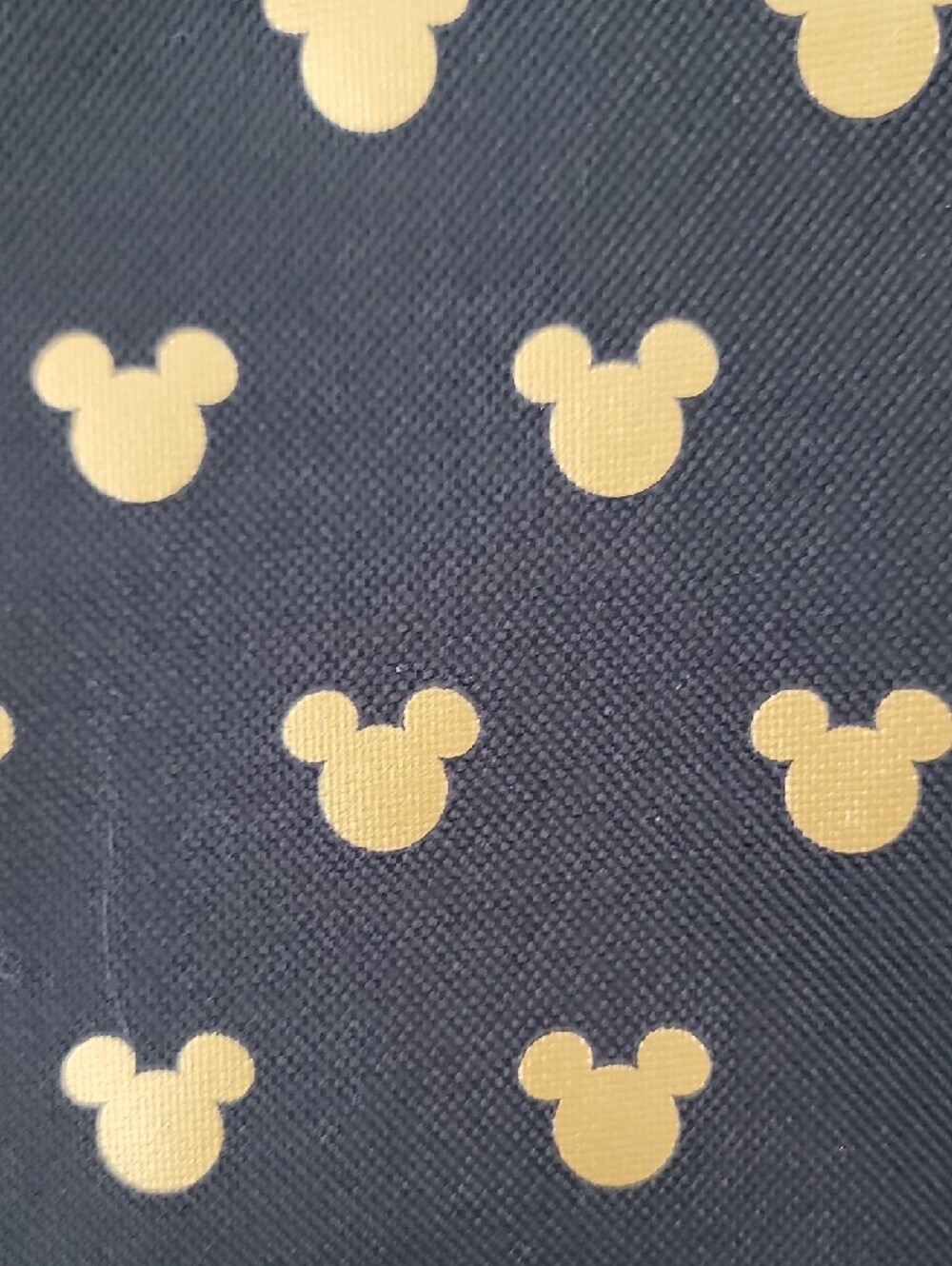 Disney Black and Gold Mickey Mouse Drawstring Backpack Bag - Picture 6 of 7